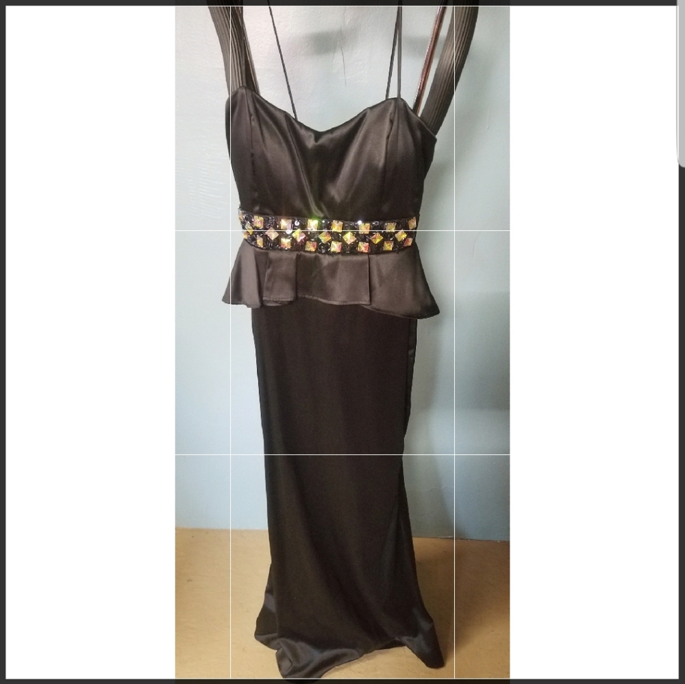 BLACK PARTY LONG DRESS
